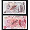 Image 4 : Bank of Ireland Set of 4 Specimen Notes, 1 to 100 Pounds