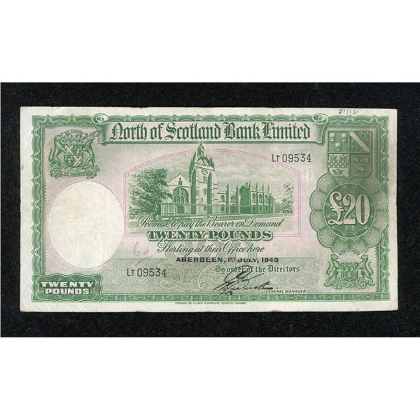 North of Scotland Twenty Pounds 1949