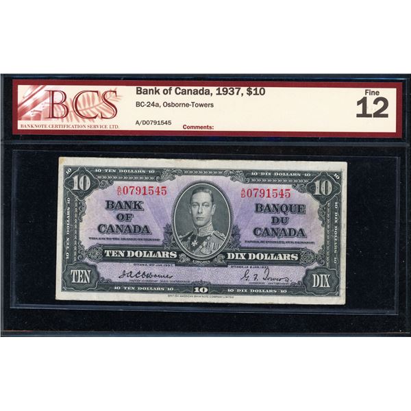 Bank of Canada Ten Dollars 1937, Osborne