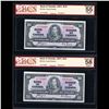 Image 1 : Bank of Canada Ten Dollars 1937 Coyne, Consecutive Pair