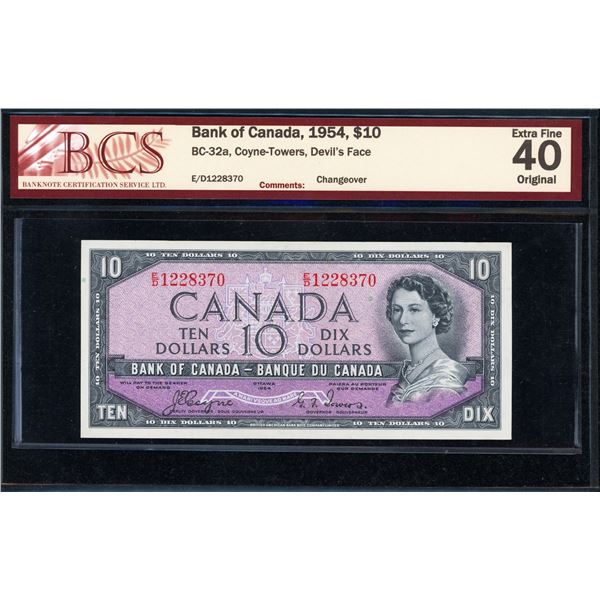 Bank of Canada Ten Dollars 1954, Devil's Face