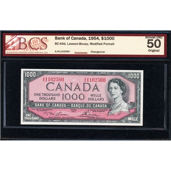Bank of Canada One Thousand Dollars, 1954