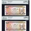 Image 1 : Bank of Canada One Hundred Dollars 1975, A Choice Pair
