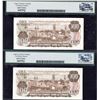 Image 2 : Bank of Canada One Hundred Dollars 1975, A Choice Pair