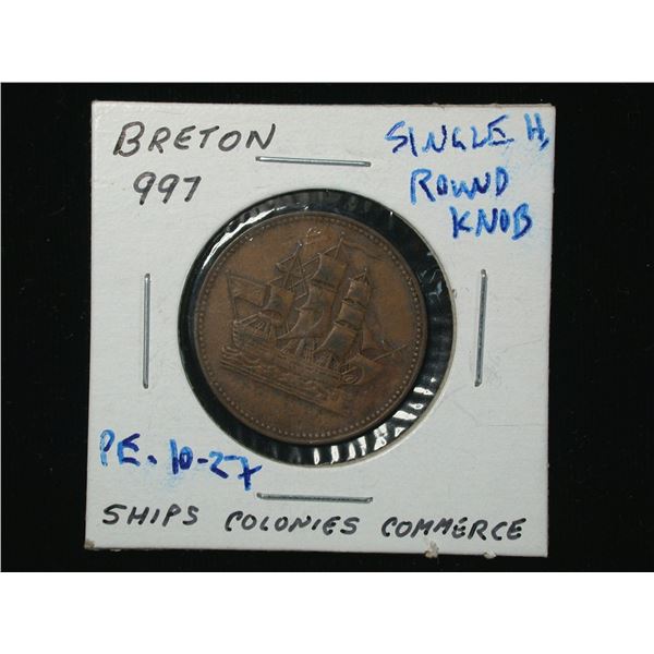 Ships, Colonies & Commerce Token, Br.997 Ch.10-27