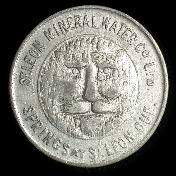 St. Leon Mineral Water Good for One Glass Token, 1890