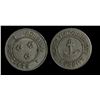 Image 1 : North Vancouver City Ferries Token Pair with Unissued Pattern