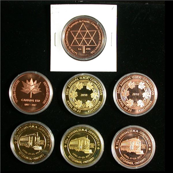 Lot of 5 Kitchener O.N.A. Convention Medals and  2 Others