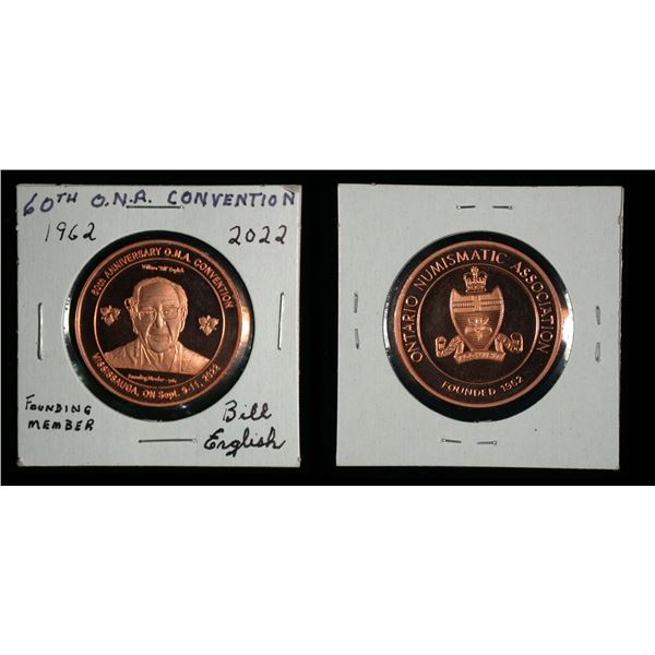 Mississauga 60th Anniv. O.N.A. Convention Metals, Lot of 3
