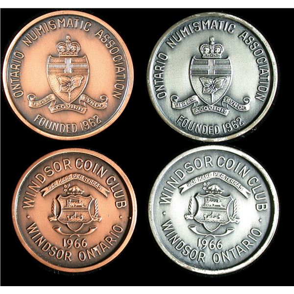 Lot of 7 Early O.N.A. Convention Metals With Book