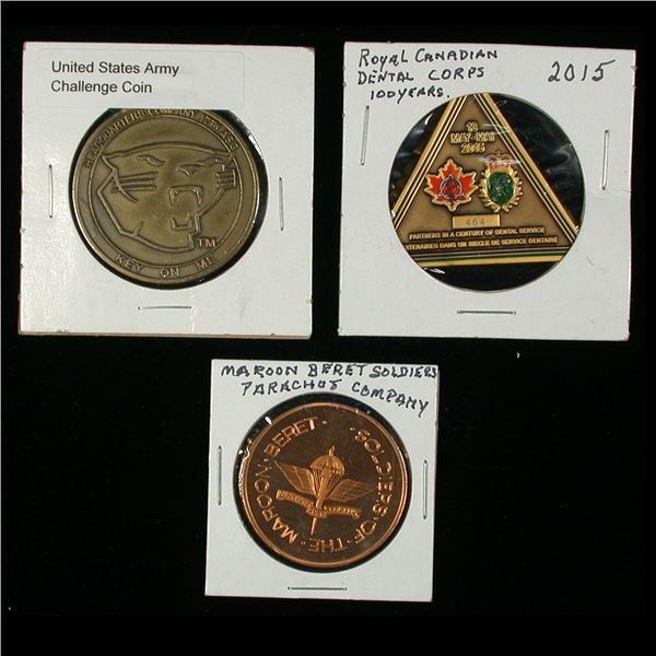 Canadian Military Medallions and a U.S. Army ‘Challenge’ Coin