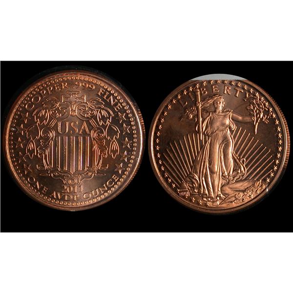 1oz Copper Rounds Modeled After World Bullion Coins