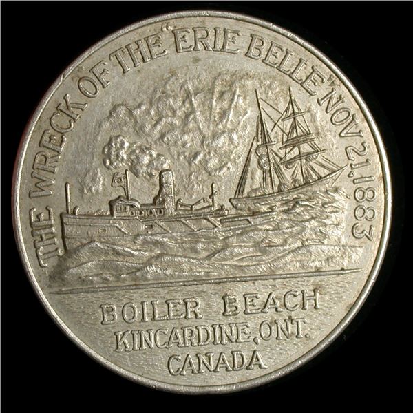 Kincardine Ontario Wreck of the Erie Belle Medal