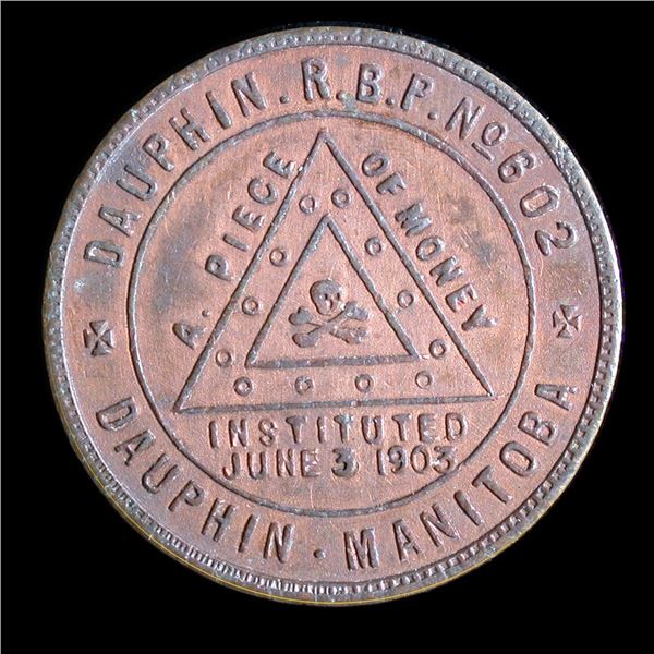 Dauphin Manitoba Royal Black Knights of Ireland Token