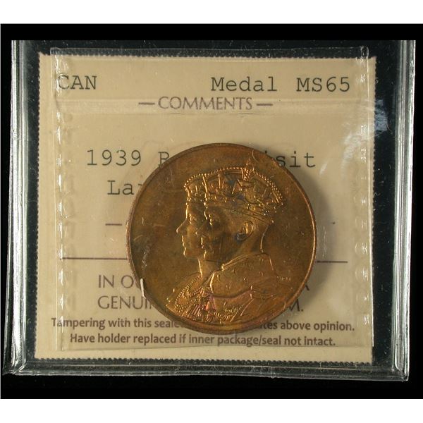 Royal Canadian Mint 1939 Royal Visit Bronze Medal
