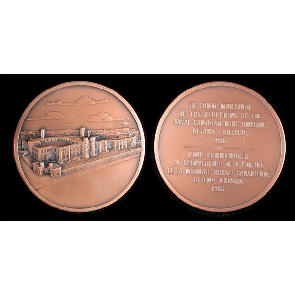 Royal Canadian Mint 1986 Ottawa Branch Reopening Medal