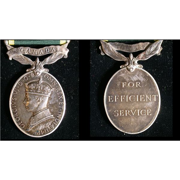 Canada Efficiency Medal 1946 to Bartlett, R.C.O.C.