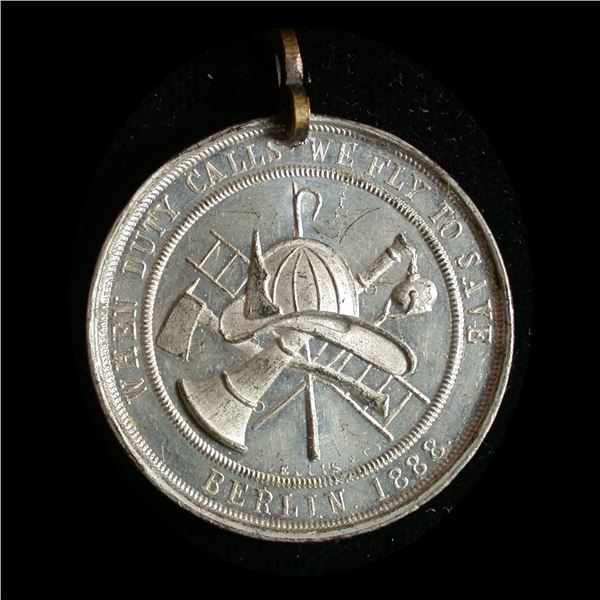Berlin Ontario Band & Firemen's Tournament Medal, 1888
