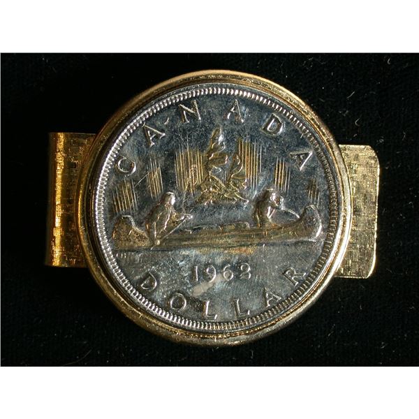 Canada 1962 Silver Dollar Money Clip