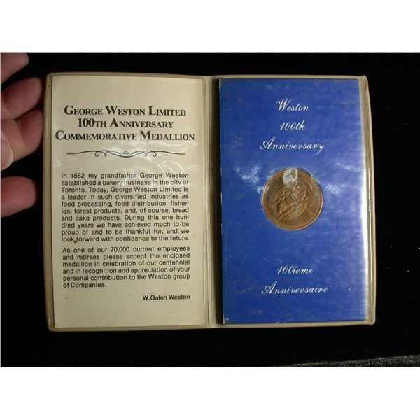 George Weston Limited Centennial Medal Johnson Matthey