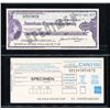 Image 1 : American Express 20 Dollar Canada Specimen Travellers Cheque
