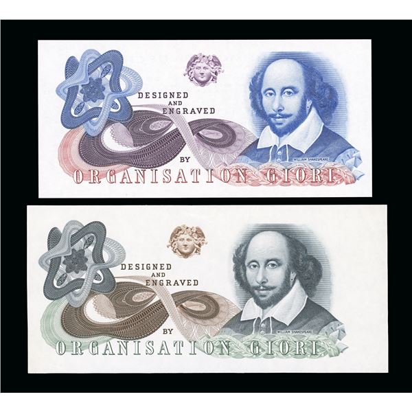 William Shakespeare Test Note Pair, Organisation Giori
