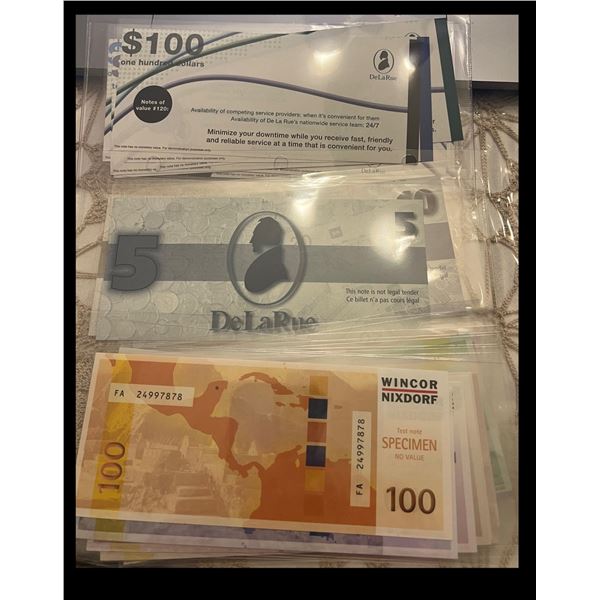Test Note Lot, De La Rue and Siemens Nixdorf