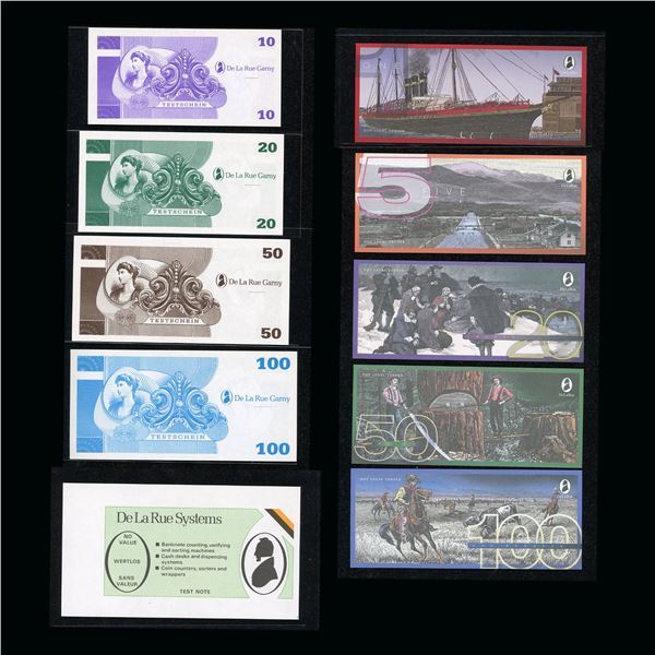 De La Rue Test Banknote Lot