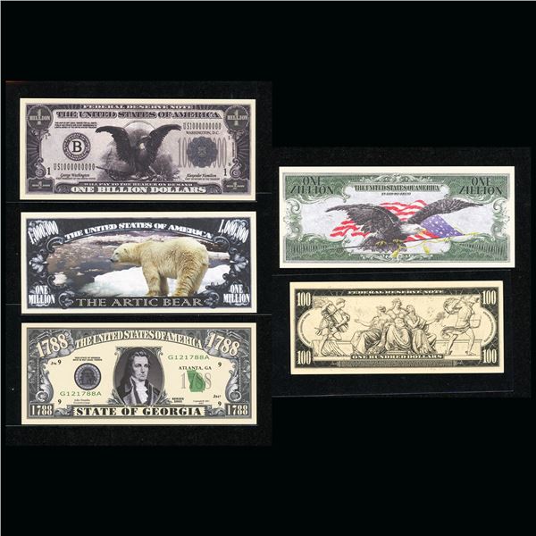 United States Fantasy Banknote Lot