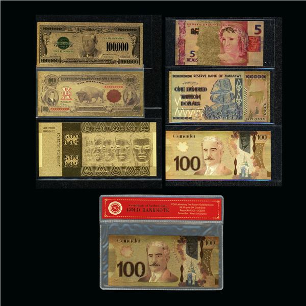 Lot of Gold Novelty Banknotes