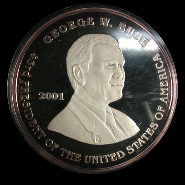 United States George W. Bush Half Pound Silver Election Medal