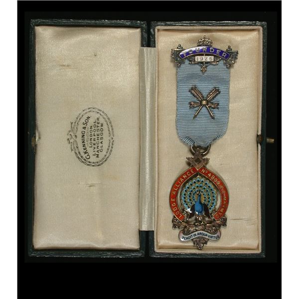 A Fine Silver Masonic Founder Medal of Maymyo, Burma