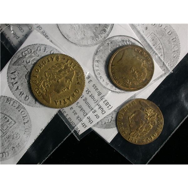 Lot of 3 United Kingdom Tokens 1768-1837