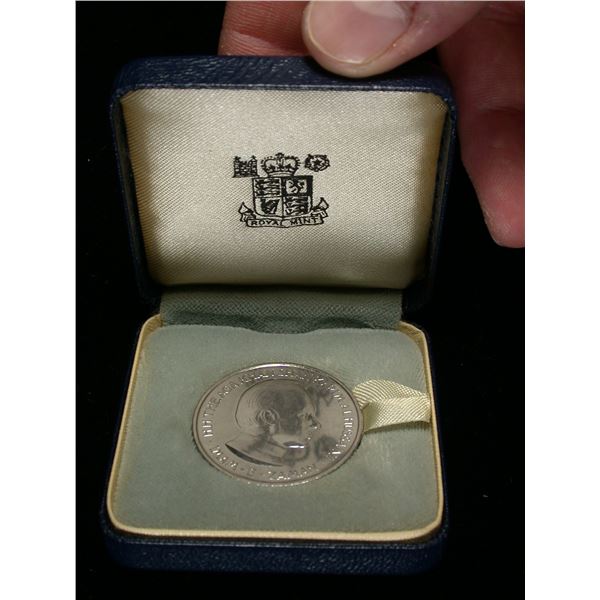 Aga Khan 1967 10th Anniversary .999 Silver Medal, Royal Mint