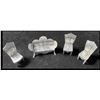 Image 1 : A Lovely Set of Dutch Dollhouse Silver Chairs, c.1900