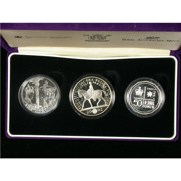 2002 Accession Set of Silver Proofs, Canada England Australia