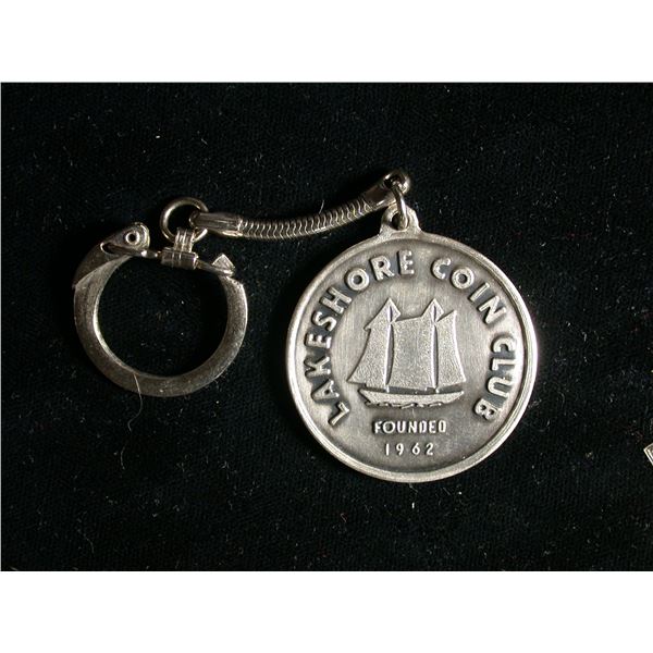 Fred Bowman Brass Card Token & Testimonial Dinner Keychain