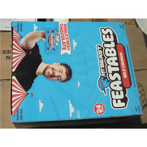 1 Box Of Mr Beast Feastables Milk Chocolate Bars