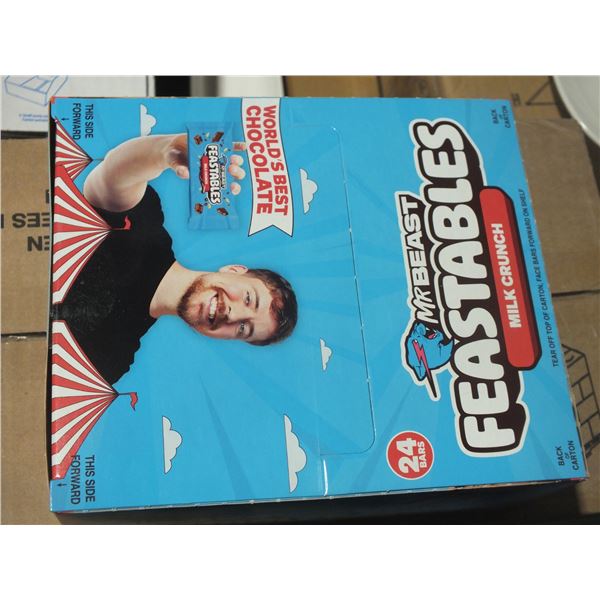 1 Box Of Mr Beast Feastables Milk Chocolate Bars
