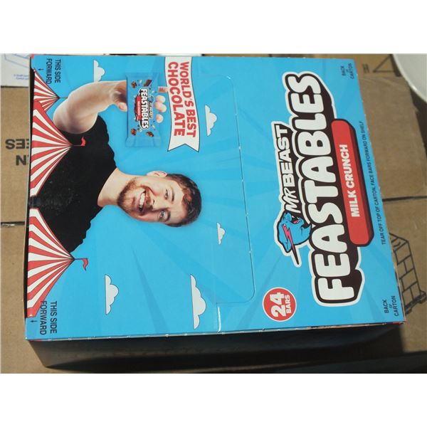 1 Box Of Mr Beast Feastables Milk Chocolate Bars