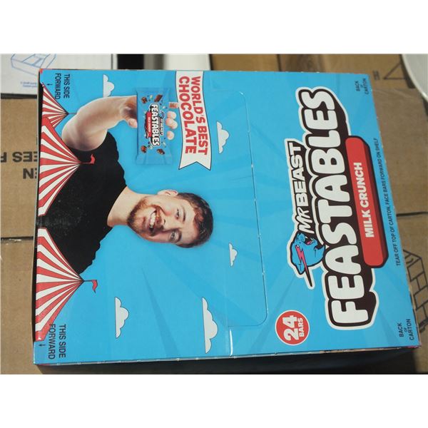 1 Box Of Mr Beast Feastables Milk Chocolate Bars