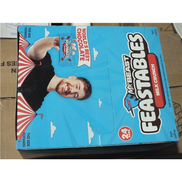 1 Box Of Mr Beast Feastables Milk Chocolate Bars