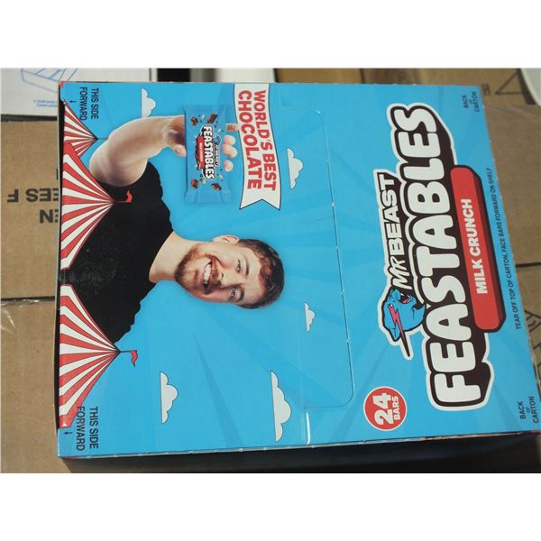 1 Box Of Mr Beast Feastables Milk Chocolate Bars