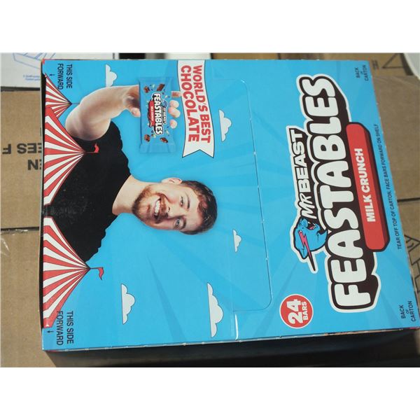 1 Box Of Mr Beast Feastables Milk Chocolate Bars