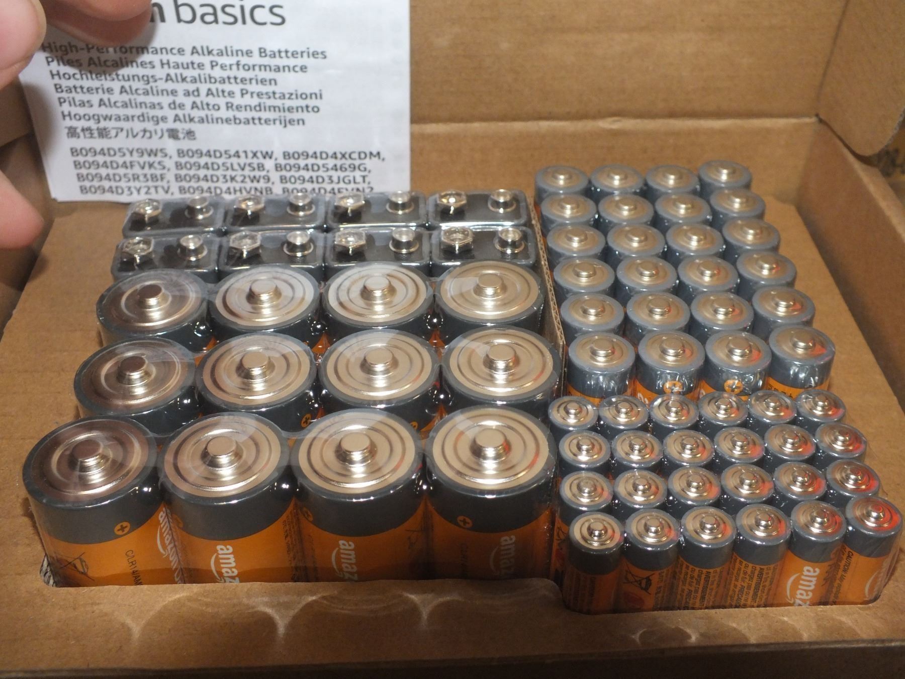 68 assorted Batteries