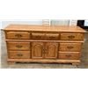 Image 1 : COCHRANE FURNITURE COMPANY OAK 9-DRAWER DRESSER (SIMILAR TO DRESSER IN LOT 11)