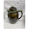 Image 13 : VINTAGE PFALTZGRAFF COPPER GREEN DRIP GLAZE POTTERY SET
