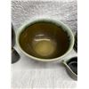 Image 3 : VINTAGE PFALTZGRAFF COPPER GREEN DRIP GLAZE POTTERY SET