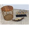 Image 1 : THRESHOLD BRITANNA PATIO ACCENT TABLE AND CANDLE HOLDERS