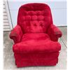 Image 1 : VINTAGE RED TUFTED ROCKER RECLINER